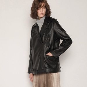 Oak & Fort Vegan Leather oversized Jacket